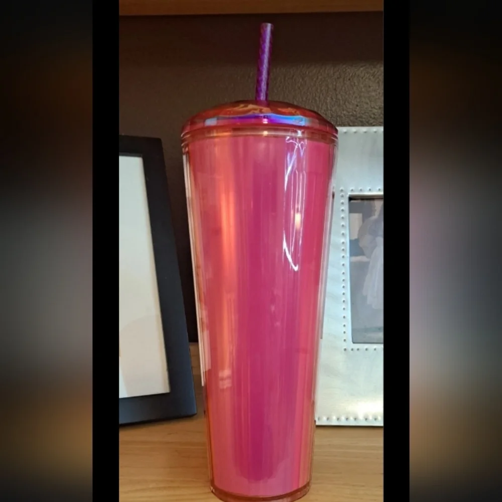 Starbucks-Kaleidoscope Tumbler 24oz (Red-Reflective Color 🎀)